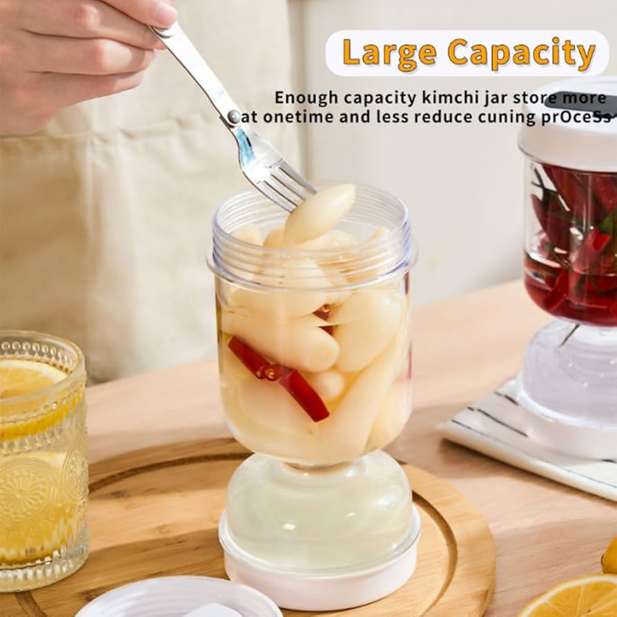 Airtight Olive Flip and Pickle Strainer Jar