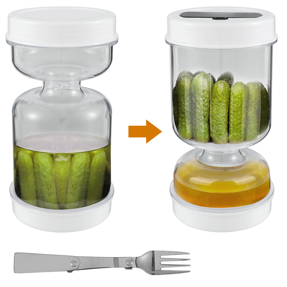 Airtight Olive Flip and Pickle Strainer Jar