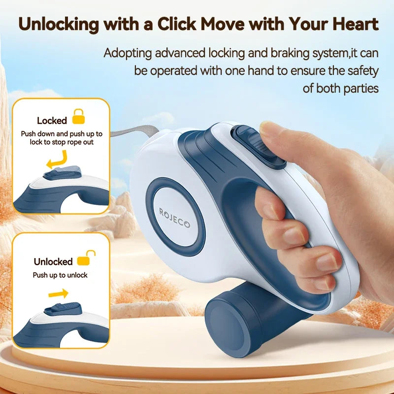 Flexible Walk: The Automatic Retractable Lead for Dogs of All Sizes