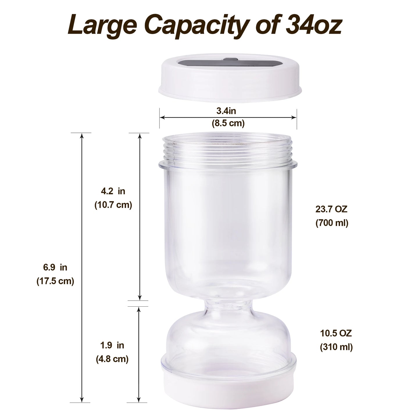 Airtight Olive Flip and Pickle Strainer Jar