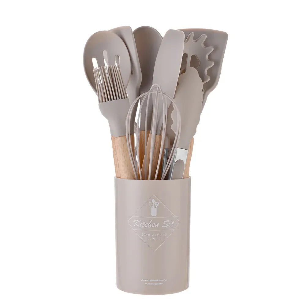 🍽Gourmet Touch – Silicone Kitchen Utensil Set (12 Pieces)
