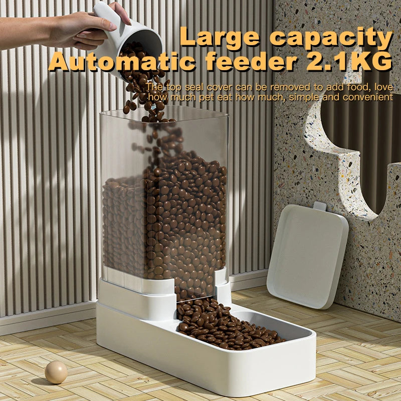 Pets Gourmet Station - Automatic Dispenser Gravity Food Storage Container for Cats and Dogs