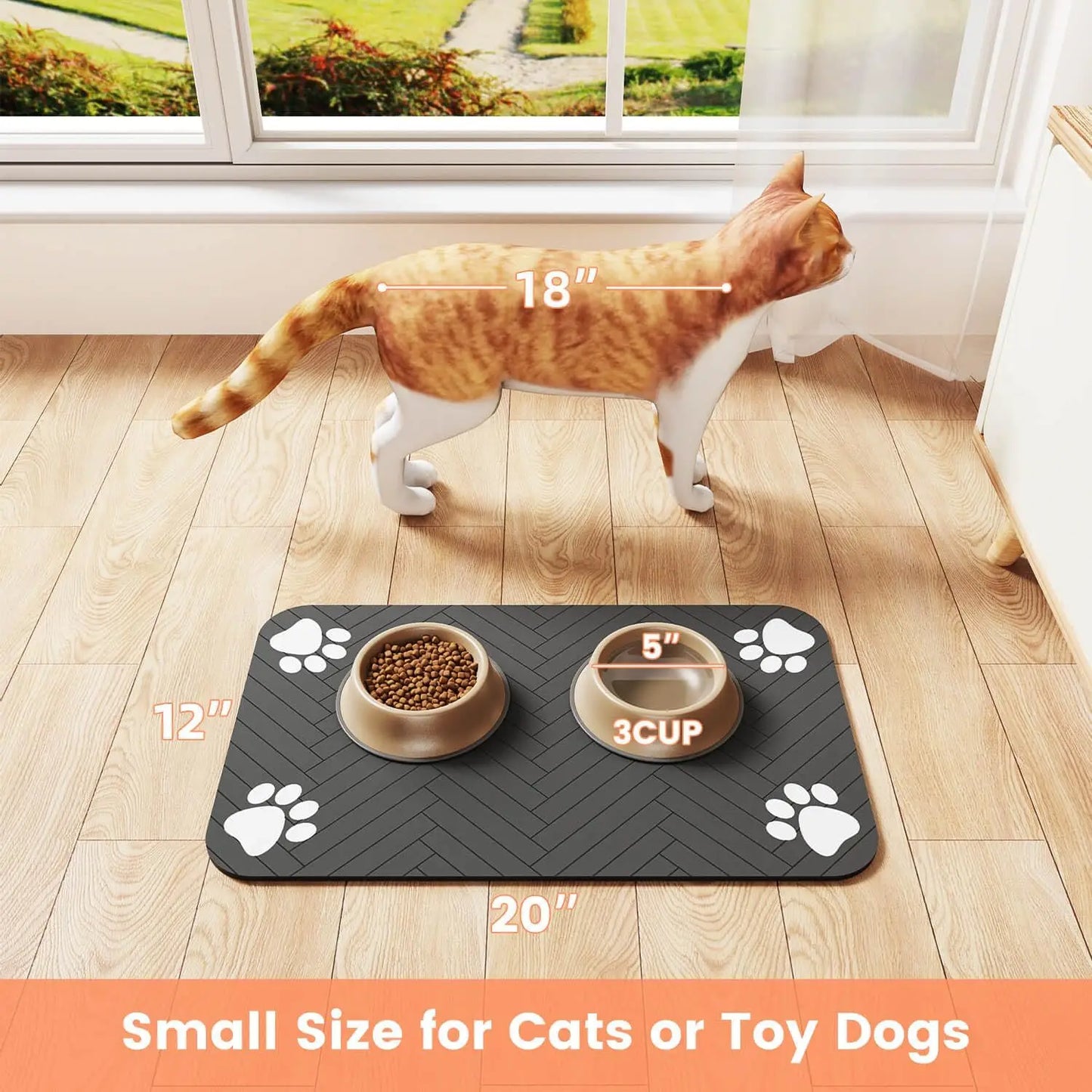 PawProof Mat – Absorbent Waterproof Pet Feeding Mat