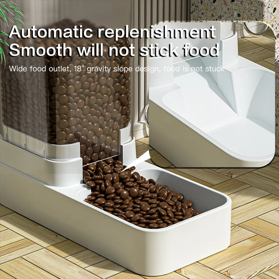 Pets Gourmet Station - Automatic Dispenser Gravity Food Storage Container for Cats and Dogs