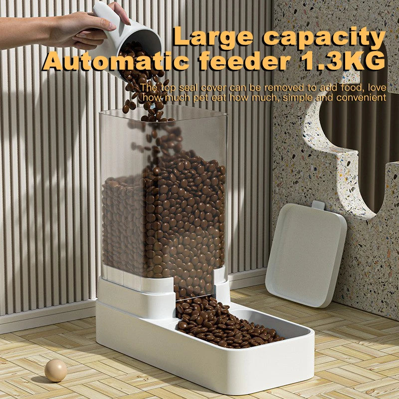 Pets Gourmet Station - Automatic Dispenser Gravity Food Storage Container for Cats and Dogs