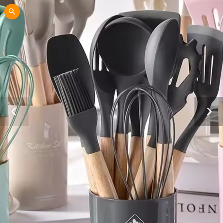🍽Gourmet Touch – Silicone Kitchen Utensil Set (12 Pieces)