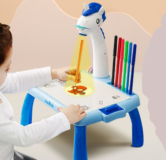 ✨GlowDraw Kids – LED Projector Drawing Table✨