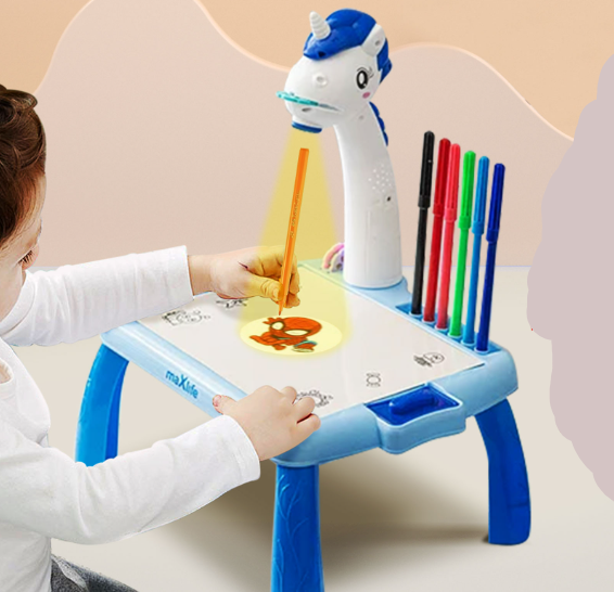 ✨GlowDraw Kids – LED Projector Drawing Table✨